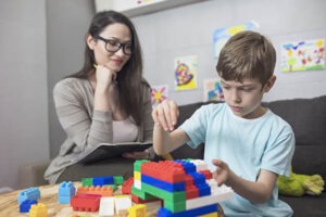 Child psychologist at work
